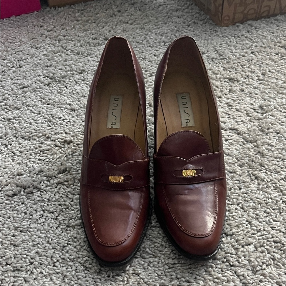 Unisa Womens Brown Leather Loafers